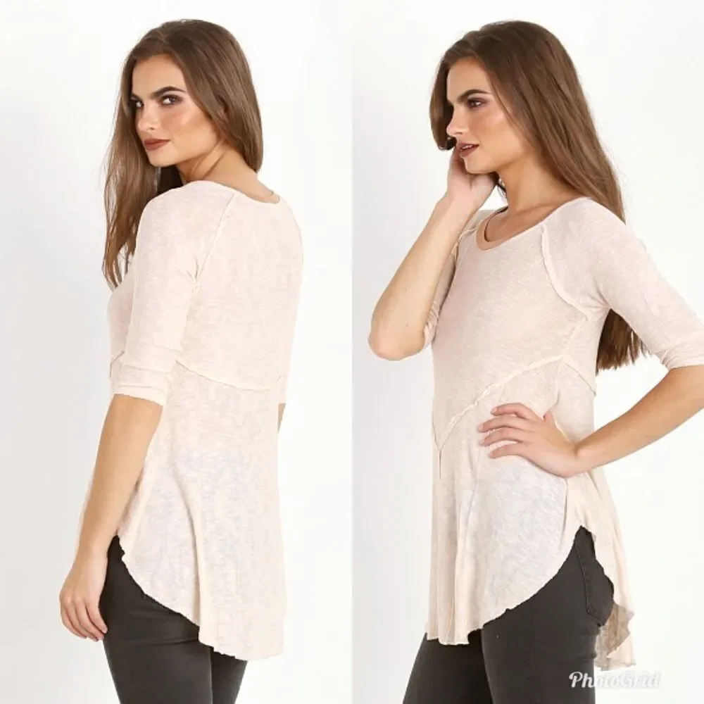 Revolve Free People Weekends Layering Tee Tea Combo